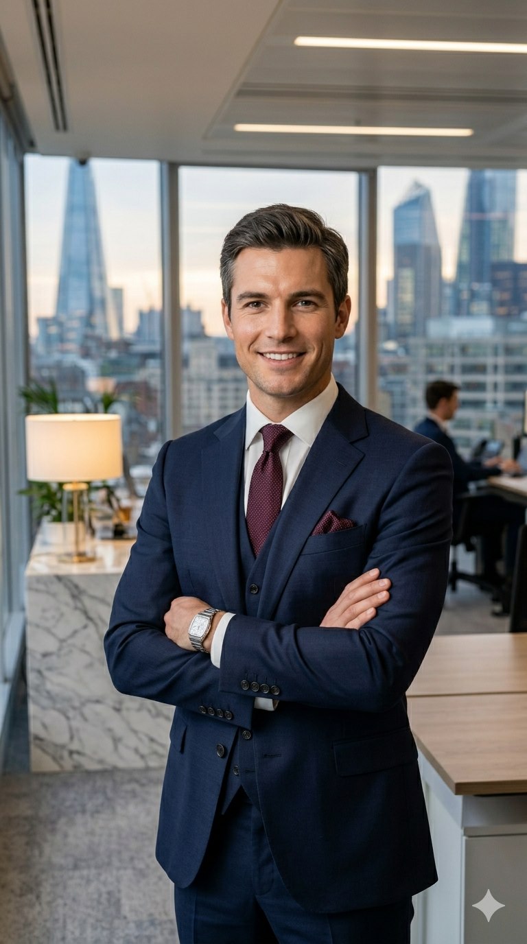 Professional male sales representative portrait