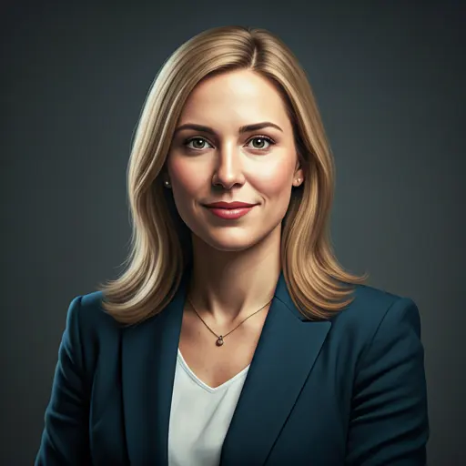 Professional photorealistic AI sales representative
